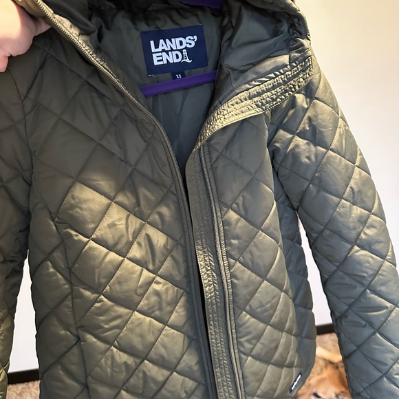 Lands' End Jackets & Blazers - Lands' End Olive Quilted Jacket